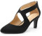 DREAM PAIRS Women's Pumps Closed Pointed Toe Kitten Heels Elegant Party Wedding Dress Shoes for Women,Size 5,Black,DWUMPU2501