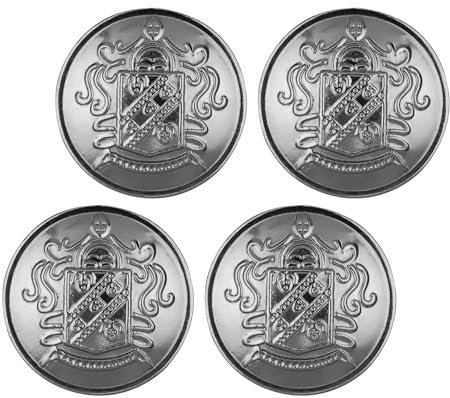 8 Stück Hosenknopf,Knöpfe für Mantel,18mm/25mm Vintage Deko Knöpfe Graue für Woolen Mantel Anzüge Uniform DIY Basteln,Metall Buttons zum Annähen,Jackenknopf Trachtenknöpfe,Metallknöpfe (Gun Color)