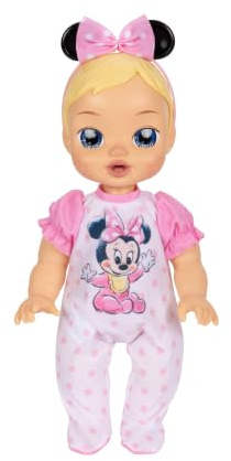 Disney Darlings Minnie Maus Deluxe-Puppe mit Funktionen 13 / 33 cm | Lizenziert von Jakks Pacific, interaktive Funktionen, inklusive Zubehör, Geschenk für Mädchen ab 3 Jahren