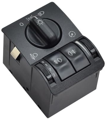 90437440 Autoscheinwerfer Kopf Nebelscheinwerfer Lichtschalter Einstellknopf für OPEL Astra Wagon VAUXHALL 1999-2008 6240097 (Schwarz)