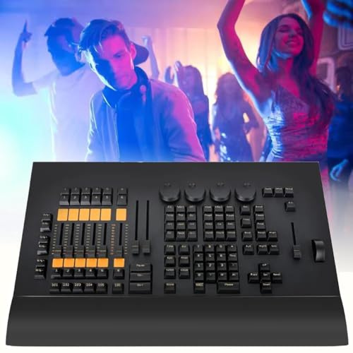 SUCRFXJ DMX 512 Lichtsteuerung, Command Wing Controller, Bühnenlichtkonsolen-Mischpult, DJ-Lichtsteuerung Bühnenlichtkonsole, 2048 Parameter Fader Wing for DJ, Shows, Party