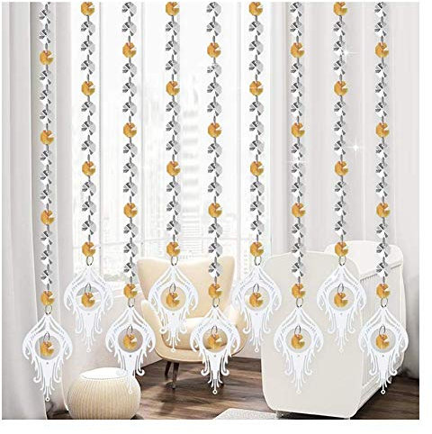 Rideaux de Porte en Perles pour Portes Rideau de Perles en Cristal pour séparateurs de pièces 25 brins Décoration d'allée d'entrée - 8 Couleurs - Personnalisable (Couleur : D, Taille : 100 c