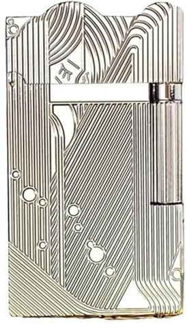 Sanji Mermaid Feuerzeug, Kupfer-Kerosinfeuerzeug, nachfüllbares Vintage-Grabenfeuerzeug, seitlich verschiebbare Zündung, Kupfer-Zigarrenfeuerzeug for Sammlung, Geschäftsgeschenk, Männergeschenk(Silver