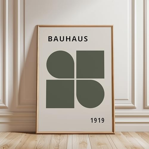ARTINSPIRIO Bauhaus Poster, Grün, Ohne Rahmen (40x50 cm)