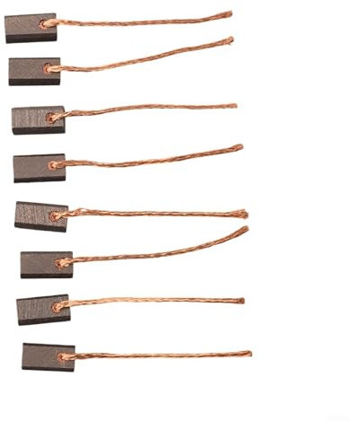 Lot de 8 balais de charbon pour moteurs de 6 V à 24 V, convient pour essuie-glace et opérateur de porte de garage