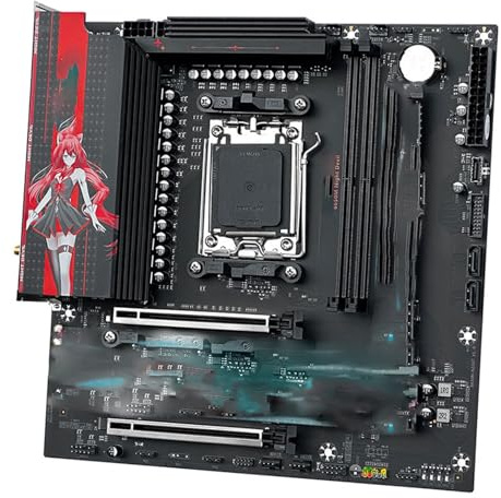 SHEENYXH Scheda Madre Scheda Madre da Gioco Desktop Fit for JGINYUE B650M Night Devil AM5 DDR5 96GB 9000MHz M-ATX USB 3.2 M.2x2 for Ryzen 7 9700X