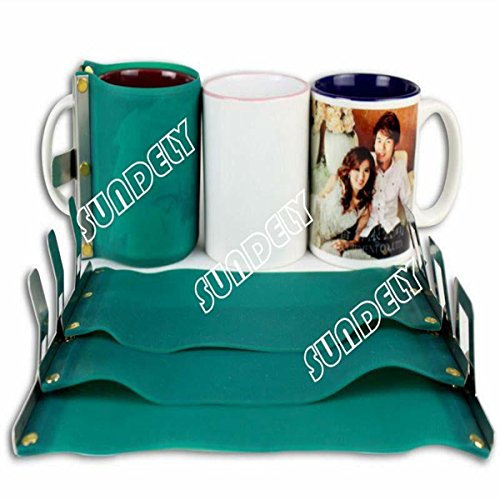 SUNDELY® 11oz Mug Sublimation Clamp Heat Wrap Printing Mugs Silicone Oven Heat x3