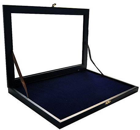 Uhrenhuette 5810 Holzvitrine für 100 Pins, schwarz