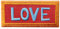 Aufnäher, bestickt, Design: Love, zum Aufbügeln oder Aufnähen