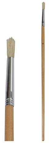 ProDec Round Industrial Fitch Brush No. 4 (8mm diameter), Touch Up | for Precise Paint Application Ideal for Detail Work, Window Frames, Edges, Corners, Narrow Areas with All Types of Paint