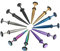 Aroncent Fake Plug Ohrstecker Dehnstab: 6 Paar Edelstahl Taper mit Gummi O-Ringe Fakeplugs Ohr Tunnel Piercing Ohrstecker Ohrringe Expander Durchmesser 5mm 6 Mischfarben