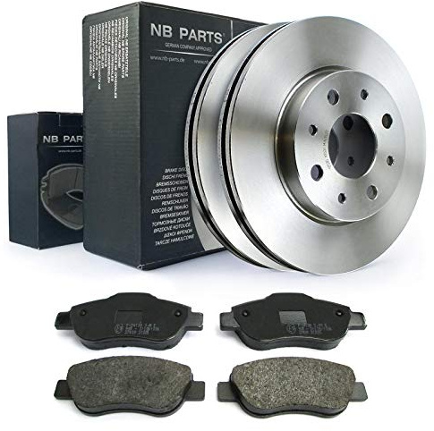 NB PARTS Bremsscheiben Bremsbeläge vorne passend für Fiat Panda 169 1.2 4x4 1.3 D Multijet 1.4 8V