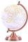 Exerz 20cm Globus Golden Farbe Metallisch - Pädagogische, Geografische, Moderne Desktop-Dekoration - Metallbogen Und -Basis, In Goldener Farbe Beschichtet - Spanische Karte