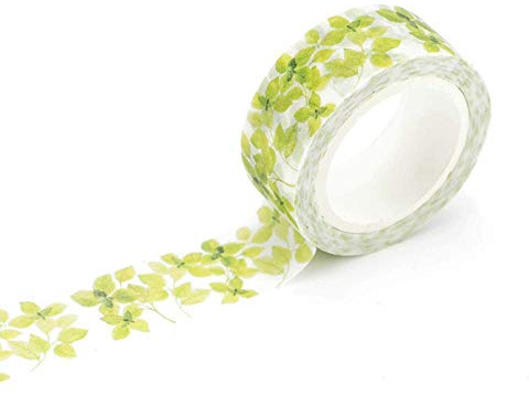 MWBLN Zierband,Cute Kawaii Plants Flowers Japanese Masking Washi Tape Decorative Adhesive Tape Decora DIY Scrapbooking Sticker Label Stationery A