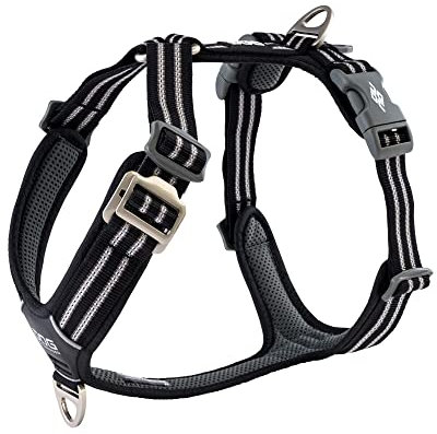 DOG Copenhagen Hundegeschirr - Comfort Walk Air Version 2 - Brustgeschirre für Hunde, Black, L