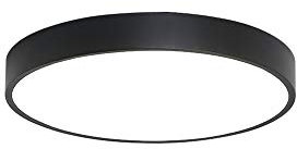 BigPinwheel Minimalist LED Bunte Macaron Deckenlampe, nordischer moderner Stil Unterputz Kreative Deckenleuchte, 3 Farbtemperaturen, Schlafzimmer, Esszimmer, Wohnzimmer (Black, 40cm)