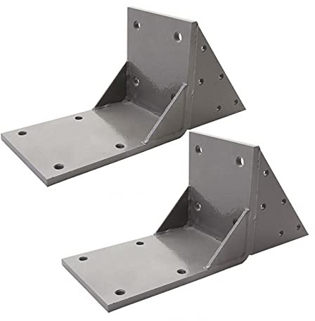 Mendler 2er-Set Dachsparrenadapter für Kassetten-Markise T122 T123, Dachsparren Halterung Adapter - grau