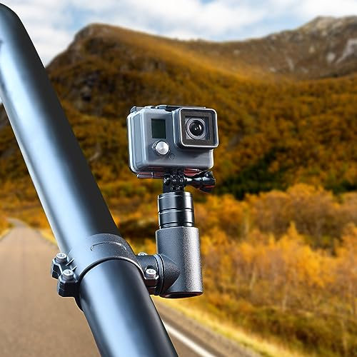 UTV ATV Camera Mount Holder Compatible with GoPro, 1.75-2 Roll Bar Mount Camera Holder Compatible with GoPro Hero 9 8 7 6 5 4, SJ, DJL, Insta360, 360° Adjustable Aluminum UTV Camera Mounts Holders