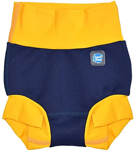 Splash About Happy Nappy Duo Couche de bain réutilisable, Navy/Yellow, 12-24 Mois