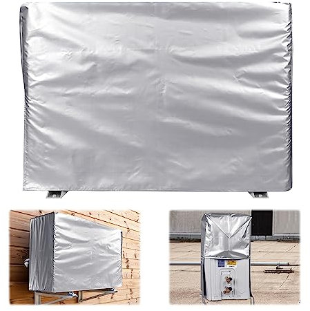 Finetoknow Housse de climatisation pour extérieur, cache climatiseur, housse de pluie, anti-poussière, anti-neige, imperméable, protection solaire, pour extérieur, durable