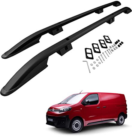 CHROMEMASTER | Dachreling Dachträger | Kompatibel mit Citroen Jumpy 2016- L1/XS/Compact; Zur Befestigung der Dachgepäckträger, Dachboxen oder Dachfahrradträger | Robuste Konstruktion aus Aluminium