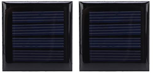 Alomejor 2pcs 2V 210mA 40x40mm/1,6x1,6in Mikro-Solarzellen Mini-Solarzellen Photovoltaik-Zellen Ladegerät DIY Elektrisches Spielzeug Materialien