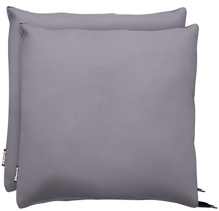 Goliez® 2er Set Stuhlkissen 45x45cm Polsterung Sitzpolster, Bequeme Sitzkissen für Gartenstuhl, Outdoor Gartenmöbel Stuhlauflage, Indoor Stuhl Kissen (2, Grau, 45x45x5cm)