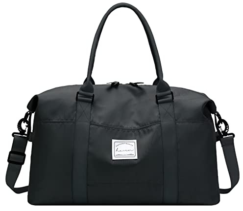 Hayayu Weekend Bag for Women Overnight Bags Travel Duffel Carry on Luggage Holdalls for Women Sports Bag Gym Bag Weekender Handbag, 55x27x18cm