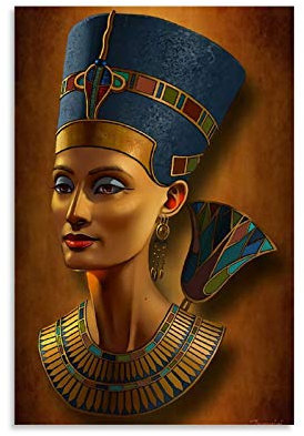 Nofretete Kunst Poster Dekorative Malerei Leinwand Wandkunst Wohnzimmer Poster Schlafzimmer Gemälde 60 x 90 cm