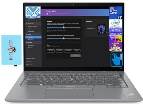 Lenovo ThinkPad T14 Gen 3 Business Laptop 14.0 2.2K IPS (Intel i7-1270P Upto 4.8 GHz, 40GB RAM, 1TB PCIe SSD, Intel Iris Xe, Backlit KYB, FP, 2 Thunderbolt 4, WiFi 6E, RJ-45, Win 11 Pro) w/DKZ Hub