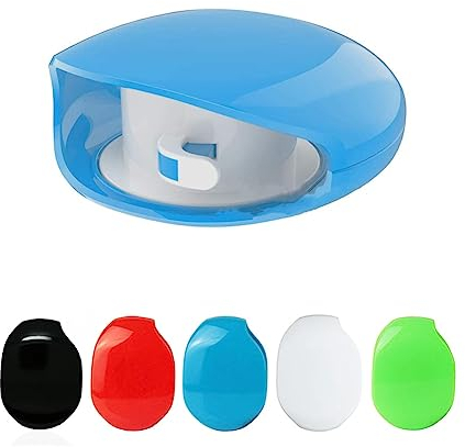 Stehaufe Drahtloser & Tragbarer Kabelaufwickler | Kabelaufwicklung Ladekabel Veranstalter | Tragbare Ladekabelhalter Einziehbare Kabelmanagement USB Kabeltrommel (Blau)