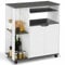 IDMarket - Desserte de cuisine COSI bois blanc et plateau gris L.76 CM