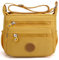 MINGZE Nylon Handtasche, Umhängetasche Damen Sportliche Schultertasche Wasserdicht(gelb)