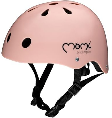 MoMi Mimi Casque Enfant Ajustable, Tour de tête 47-58 cm (1-4 Ans), Casque de vélo pour Enfant Antichoc et résistant aux Coups, 11 Trous d’aération, Rembourrage en Mousse, mentonnière réglable