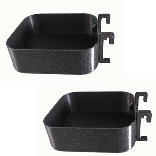 ULROAD 2 Stück Ablage 9x8cm Behälter für IKEA Skadis Lochwand Fach Zubehör Halterung Lochplatte