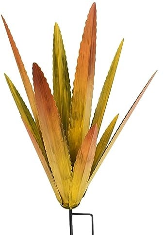 Rurunklee Tequila Rustikale Skulptur, 45 cm, -Metall-Agavenpflanze, Heimdekoration, rustikale handbemalte Metall-Agave, Gartenornamente, Outdoor-Dekoration, Figuren, Haus, Hof, Dekorationen,
