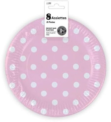 surprisez vous ASSIETTES X 8 PASTEL 18CM ROSE