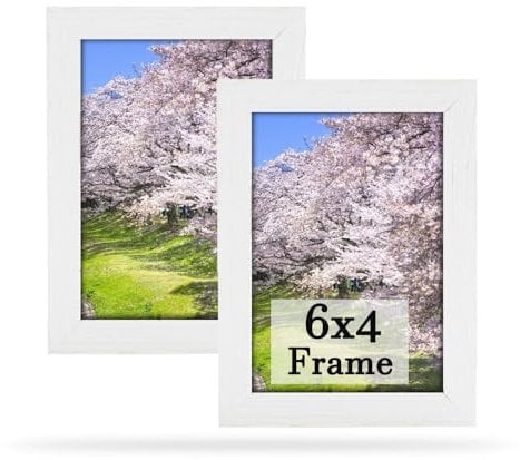 6x4 Frame - Picture Frame Certificate Frame Picture Frame, Wall Decoration 10 cm x 15 cm, Display Pitcure for Table Top and Wall Mounting Freestanding and Wall Mountable(White)