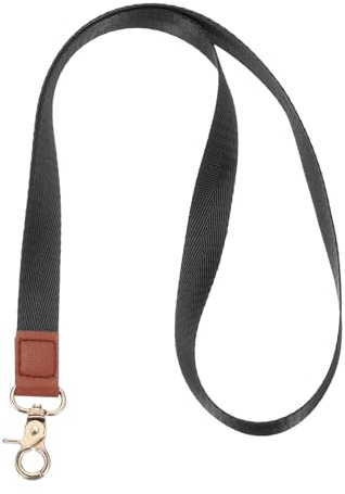 PATIKIL langes Schlüsselband mit Metallklammer für Pfeife Büro Schwarz | modernes Nackenband für Ausweishalter, Geldbörsen, Lehrer, Männer, Frauen, Schlüsselband