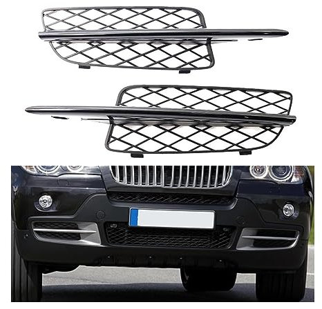 YyQFMA8 Für BMW X5 E70 2008 2009 2010-51117159593 51117159594 Auto Nebelscheinwerfer Abdeckung,Auto Frontstoßstange Nebelscheinwerfer Gitterabdeckung