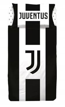 JUVENTUS Bettwäsche-Set, 100 % Baumwolle, 140 x 200 + 60 x 70 cm, weiß