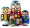 Lawnrden Christmas Nesting Dolls,5Pcs Russian Matryoshka Dolls,Wooden Handmade Nutcracker Nesting Dolls Wooden Collectible Dolls with Charming Printing Effortless for Collection Decoration