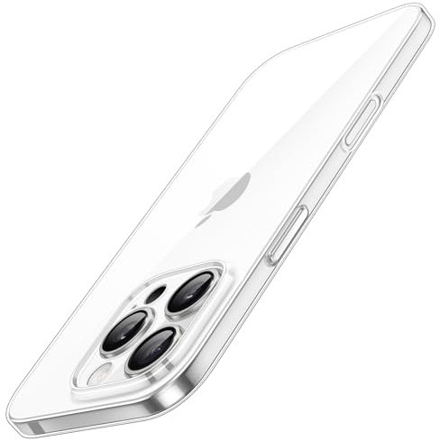 JETech Cover Ultra Slim per iPhone 16 Pro 6,3 Pollici, Obiettivo per Fotocamera Protezione Completa, Leggera Trasparente Minimalista Custodia Rigida in PP (Trasparente)