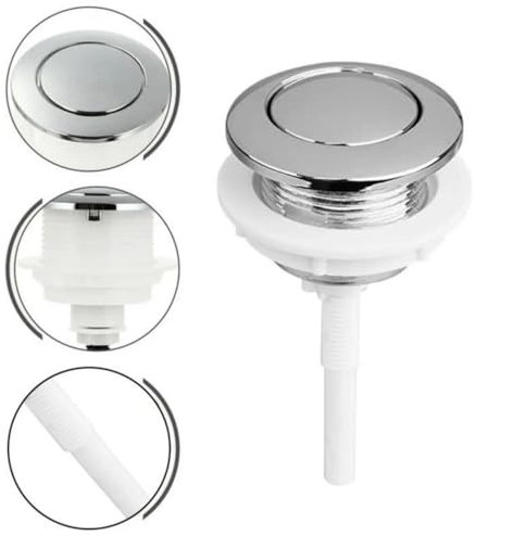 Pulsador de inodoro de descarga individual, 38 mm, cromado