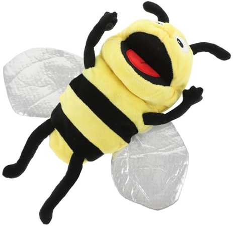 BESPORTBLE Bienen Plüsch Handpuppe Für Junge Mädchen Bienenstofftier Als Geschichtenerzählpuppe Plüschtier Für Früherziehung Und Spielzeug