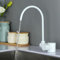 Grifo Cocina Abatible Bajo Ventana Blanco Osmosis Inversa Cuello De Cisne Grifo Ggua Fria en Acero Inoxidable,Blanco