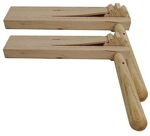 Vaguelly Wood Castanets Toys Manual Rotary Castanets Noise Makers for Kids Educational Musical Instruments Children’s Noise Maker for Sporting Events 2pcs Set