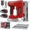 SundpeyPRO 18GA Nail Gun Cordless - Electric Stapler Gun with 2 x 2.0Ah Battery & 600 Nails & 2000 Staples - 2 in 1 Cordless Brad Nailer for DIY Project of Upholstery & Home Improvement & Woodworking