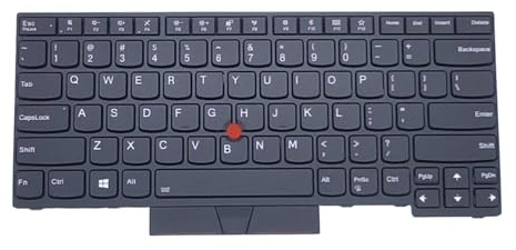Nouveau remplacement d'origine US Layout Backlit pour Lenovo ThinkPad E495 T495 L390 L490 T490 P43s Yoga L390 L380 Compatible avec 01YP268 Clavier d'ordinateur portable Noir avec pointe de souris