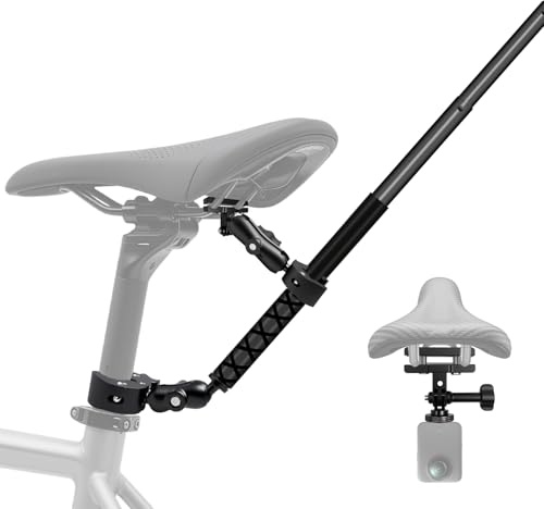 Bike Tail Mount Kit with 47 Invisible Selfie Stick compatible for Insta360 X5-X, Dual Bicycle Handlebar Clamp compatible for DJI OSMO NANO 360/Action 5-3 for Cycling Motorcycle UTV Vlogging Shooting